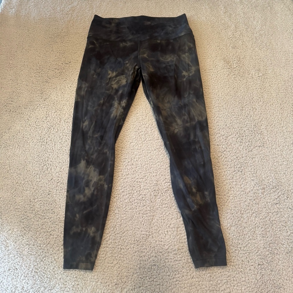 Lululemon Align Hi-Rise Pant 28" - Diamond Dye Graphite Grey Bronze Green SZ 12